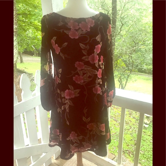 Jessica Howard Dresses & Skirts - Jessica Howard Velvet & Floral Dress 8P FREE SHIP